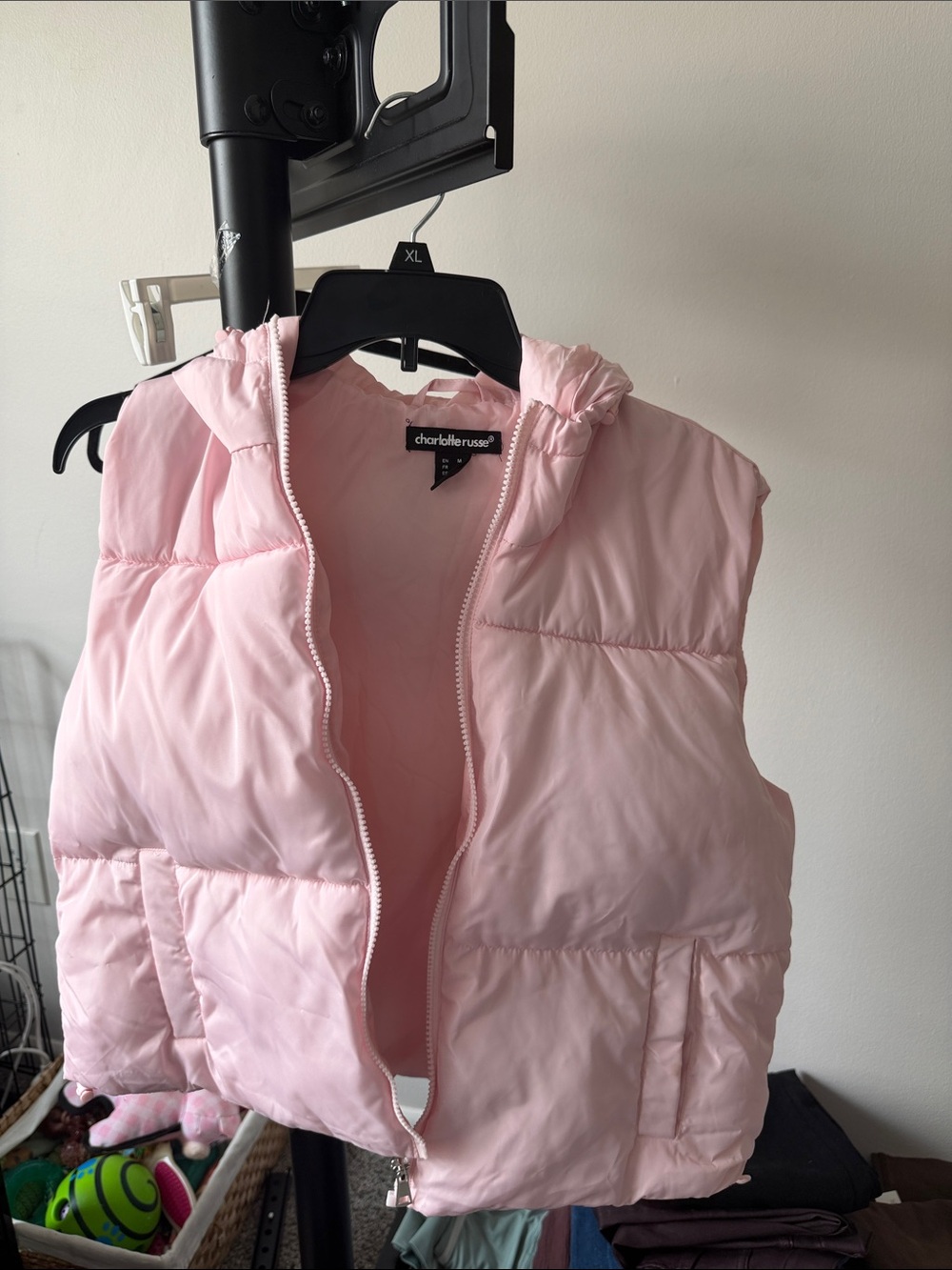 Charlotte Russe Light Pink Puffer Vest